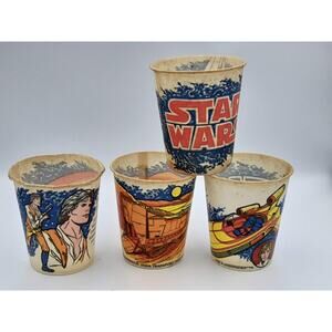 Star Wars VINTAGE‎ Mouthwash Dixie Cups Set Of 4 Collectible